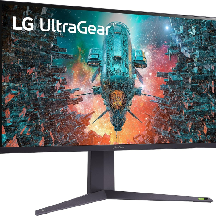 LG 32GQ950P-B, 31.5" UltraGear Nano IPS with ATW, AG, 1ms GtG, 1000:1, 450cd/m2, UHD 4K (3840x2160), 144Hz, Reader Mode, FreeSync, G-SYNC, VRR, HDR 1000, DCI-P3 98%, USB, HDMI, DisplayPort, Height Adjustable, Pivot, Tilt, Headphone out, Black (тъмнейл - 2)