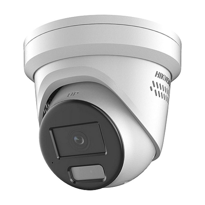 HikVision 2 MP AcuSense Fixed Turret Network Camera with Strobe Light and Audible Warning - Поглед отляво