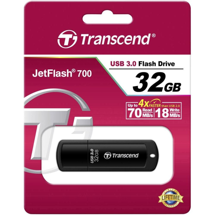 Transcend 32GB JETFLASH 700, USB 3.0 (тъмнейл - 3)