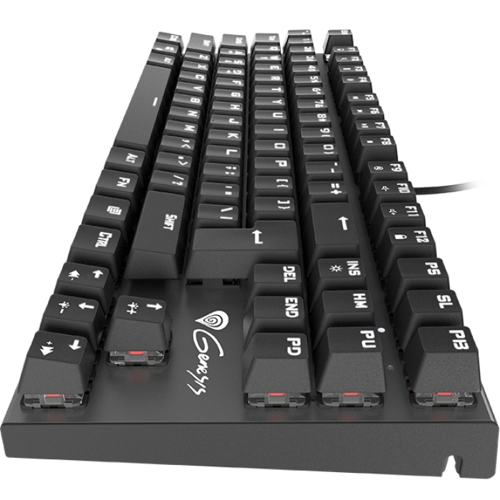 Genesis Mechanical Gaming Keyboard Thor 300 Tkl White Backlight Outemu Red Switch Us Layout (тъмнейл - 3)