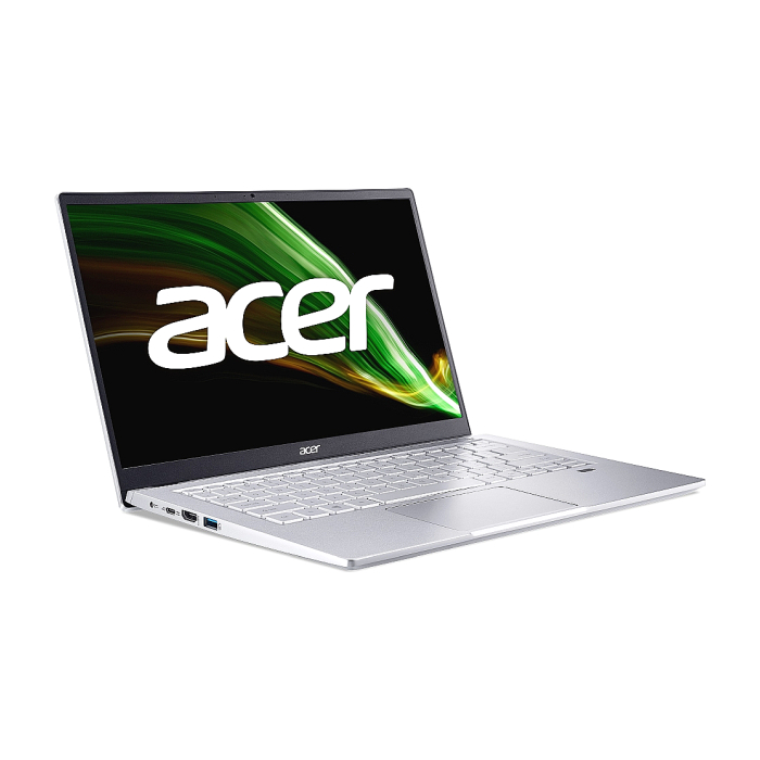 Acer Swift 3, SF314-43-R0W7, AMD Ryzen 7 5700U (1.8GHz up to 4.3GHz, 12MB) 14" IPS FHD ComfyView (1920x1080), 16GB DDR4, 512GB PCIe SSD, AMD Radeon, WiFi 6AX+BT, HD Cam, FPR, Silver, No OS (тъмнейл - 1)