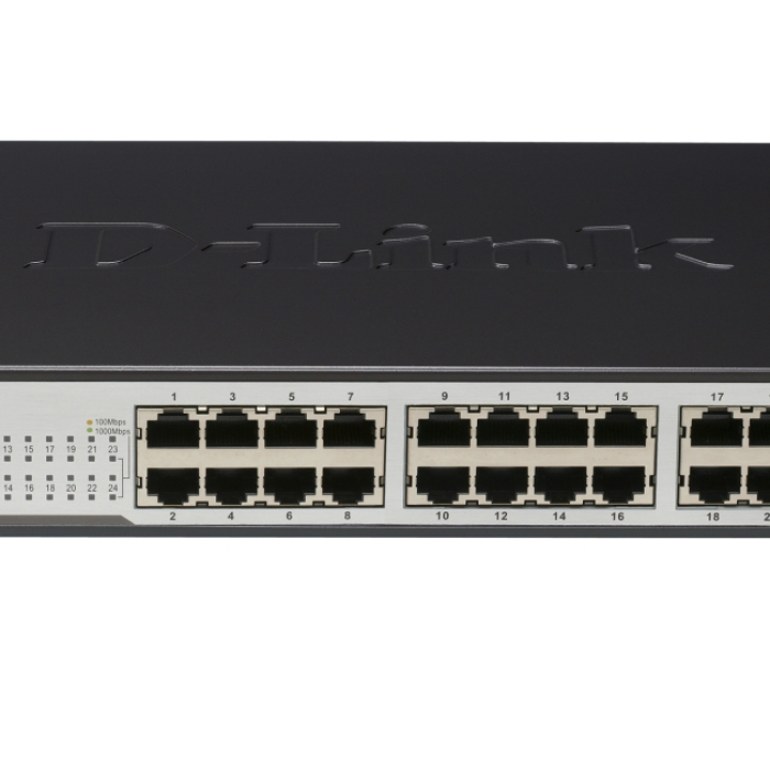 D-Link 24-Port 10/100/1000Mbps Copper Gigabit Ethernet Switch, rack mountable (тъмнейл - 1)