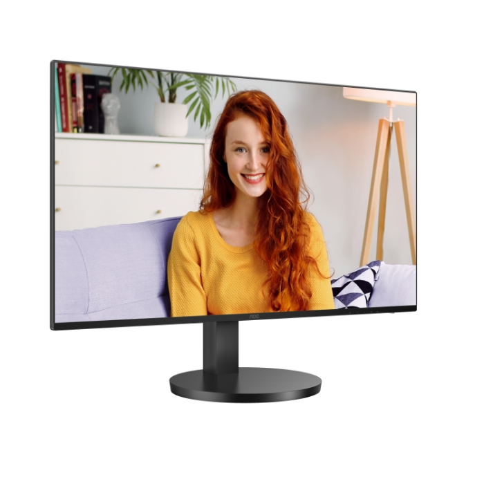 AOC 27B3CF2, 27" IPS WLED, 1920x1080@100Hz, 4ms GtG, 1ms MPRT, 250cd m/2, 1300:1, 20M:1 DCR, Adaptive Sync, FlickerFree, Low Blue Mode, 2Wx2, Tilt, Height Adjust, HDMI, USB hub (тъмнейл - 1)