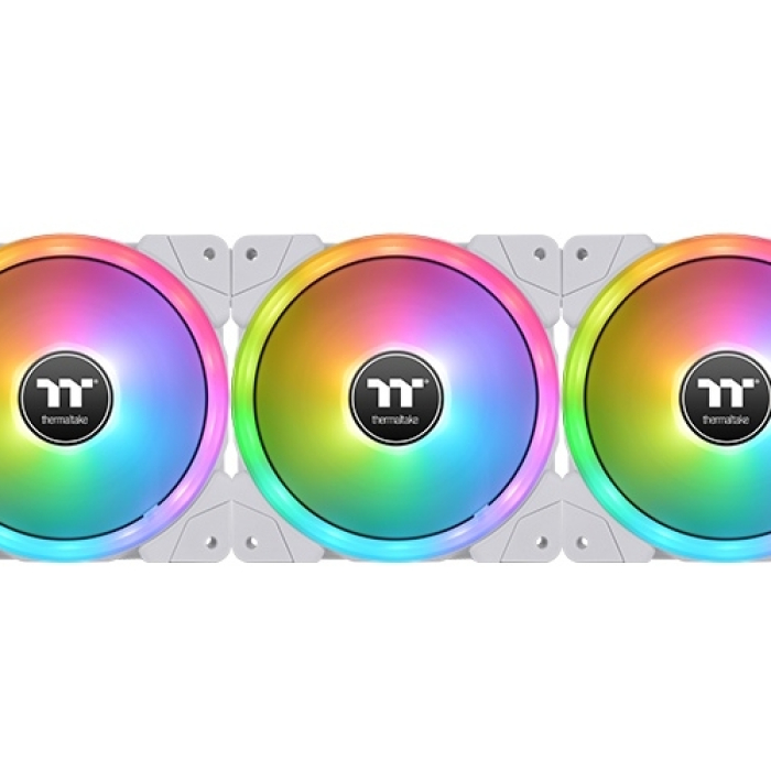 Thermaltake SWAFAN EX12 RGB PC Cooling Fan TT Premium Edition 3 Pack White (тъмнейл - 3)