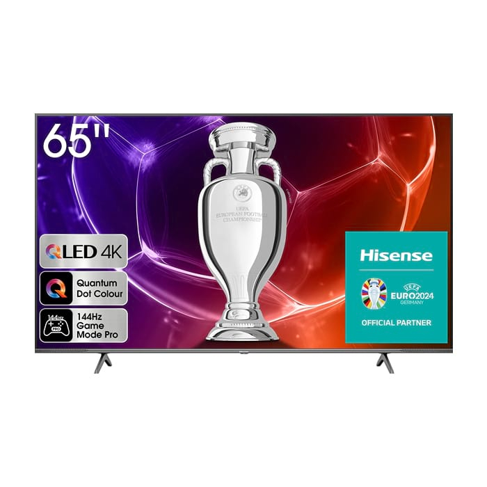 Hisense 65" E7KQ Pro, 4K Ultra HD 3840x2160, QLED, Quantum Dot, 120Hz, HDR 10+ adaptive, HLG, Dolby Vision, DTS Virtual X, Smart TV, WiFi 5GHz, WiFi Direct, BT, Anyview Cast, 3xHDMI, 2xUSB, LAN, CI+, DVB-T2/C/S2, Black на супер цена