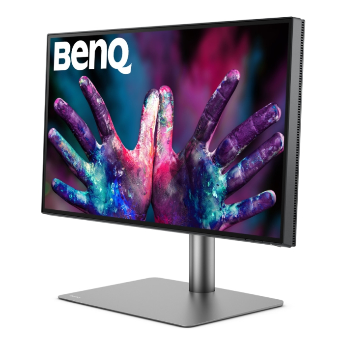 BenQ PD2725U 27" IPS LED 5ms 3840x2160 4K UHD, DesignVue Thunderbolt Mon, AQCOL., 100% sRGB, HDR400, B.I., LBL,KVM Sw, ICCsync, CAD/CAM, DualView, Contr.1200:1, 400 cd/m2, 2xHDMI, DP, Thb 3(PD65W, DP alt), USB3.1 Hub, Sp.2x2.5W, HAdj., Swivel, Tilt, (тъмнейл - 2)