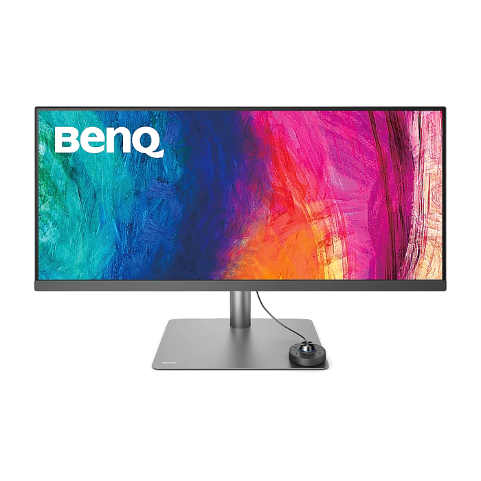 BenQ PD3420Q 34"W IPS LED 5ms 3440x1440 2K QHD, Design Mon, WQHD, AQCOL., CAD/CAM, DualView, Contr.1000:1, 350 cd/m2, 2xHDMI,DP,USB-C(PD65W, DP Alt Mode),USB-C/USB 3.0x2, Sp.2x2.5W, HAdj., Swivel,Tilt, Gray + Fury Gaming Chair Avenger M+ Black-White (тъмнейл - 4)