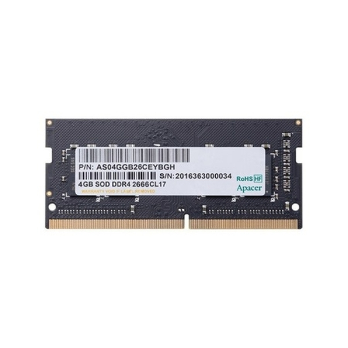 Apacer 4GB Notebook Memory - DDR4 SODIMM 2666MHz