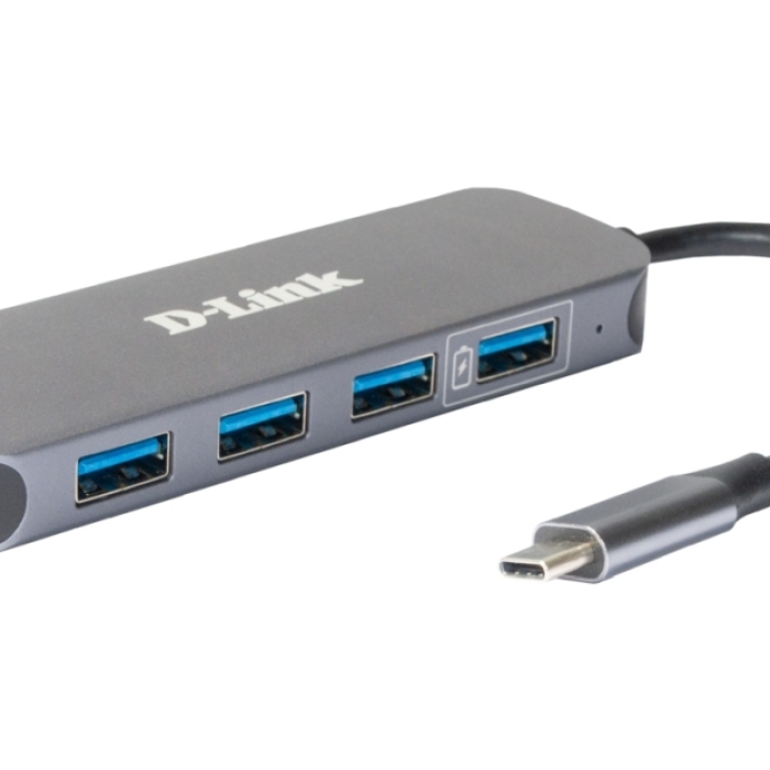 D-Link USB-C to 4-Port USB 3.0 Hub with Power Delivery