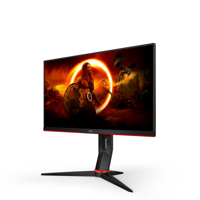 AOC Q24G2A/BK, 23.8" IPS WLED, 2560x1440@165Hz, 4ms GtG, 1ms MPRT, 350 cd/m2, 1000:1, DCR 80M:1, Adaptive Sync, FlickerFree, Low Blue Mode, Tilt, Height Adjust, Pivot, Swivel, HDMI, DP (тъмнейл - 2)