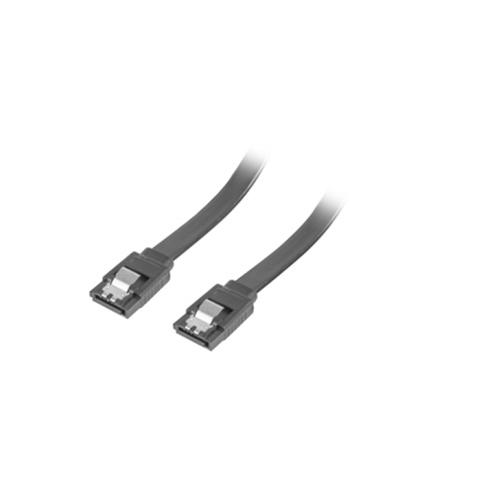 Кабел - Lanberg SATA DATA III (6GB/S) F/F cable 50cm metal clips, black на супер цена