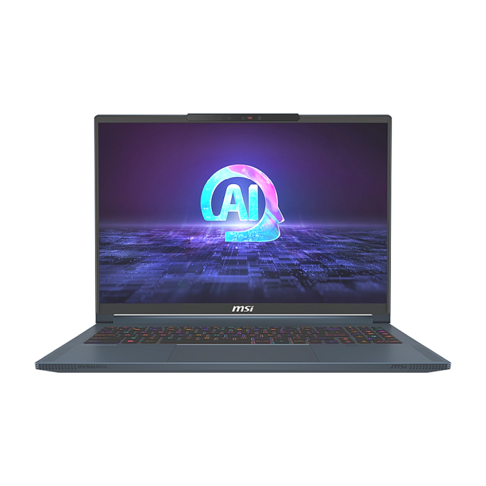 MSI Stealth 16 AI Studio A1VGG, Intel Core Ultra 9 185H (16C/22T, 24 MB, Max Turbo 5.1 GHz), 16" 16:10 QHD+(2560x1600), 240Hz, 100% DCI-P3 IPS, RTX 4070 8GB GDDR6 (Up to 1980MHz), 32GB DDR5 (2x16), 2TB NVMe Gen4x4 SSD, Per-Key RGB KBD, Star Blue, 1.9