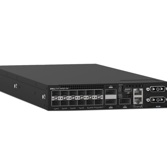 Dell EMC Switch S4112F, 12 x 10GbE SFP+, 3 x 100GbE QSFP28, IO to PSU, 2 x AC PSU, OS10, 1Yr PS NBD, 210-AOYR на супер цена