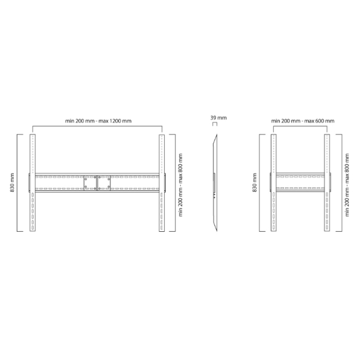 Neomounts by NewStar Flat Screen Wall Mount - ideal for Large Format Displays (fixed) - 150 KG (тъмнейл - 2)