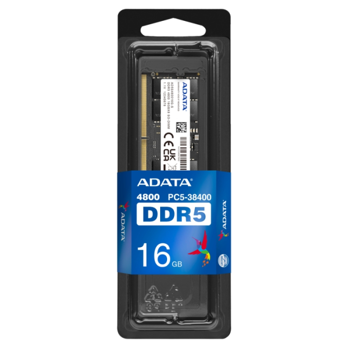 ADATA 16GB DDR5 4800 MHz SO-DIMM (тъмнейл - 1)