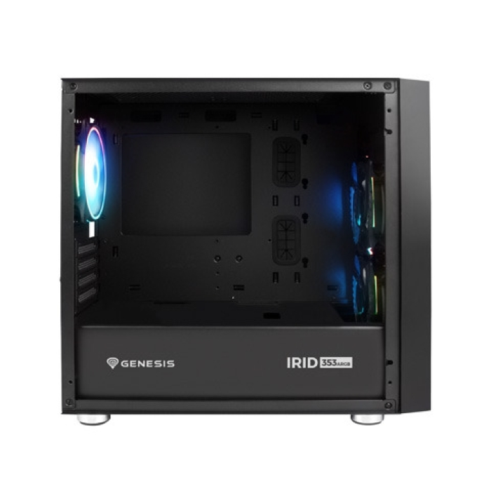 Genesis PC Case Irid 353 ARGB MATX Mini Tower Window, Black (тъмнейл - 3)