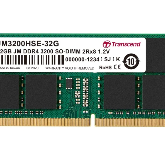 Transcend 32GB JM DDR4 3200Mhz SO-DIMM 2Rx8 2Gx8 CL22 1.2V на супер цена