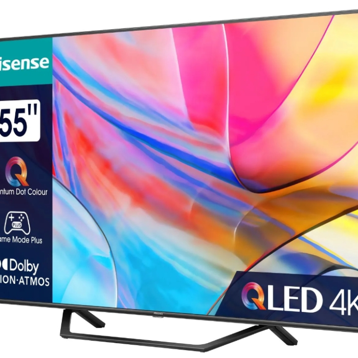 Hisense 55" A7KQ, 4K Ultra HD 3840x2160, QLED, FALD, Quantum Dot, HDR 10+, HLG, Dolby Vision, Dolby Atmos, Smart TV, WiFi 5GHz, WiFi Direct, BT, Anyview Cast, 3xHDMI, 2xUSB, LAN, CI+, DVB-T2/C/S2, Dark Grey (тъмнейл - 2)