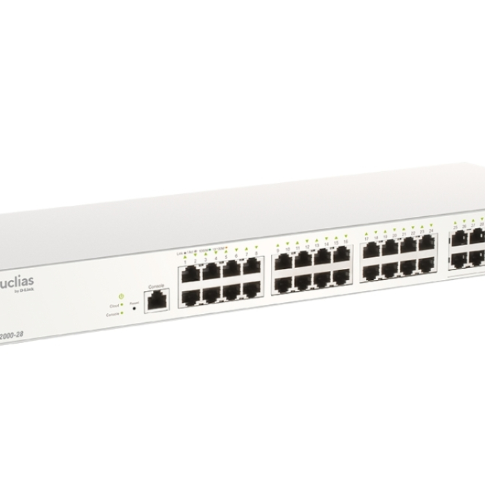 D-Link 28-Port Gigabit Nuclias Smart Managed Switch including 4x 1G Combo Ports (With 1 Year License) (тъмнейл - 1)