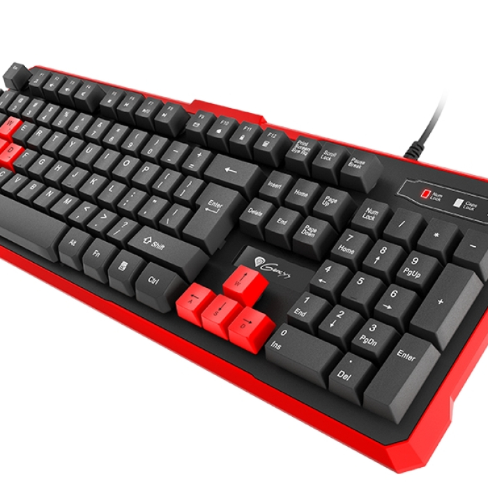 Genesis Gaming Keyboard Rhod 110 Red Us Layout (тъмнейл - 1)