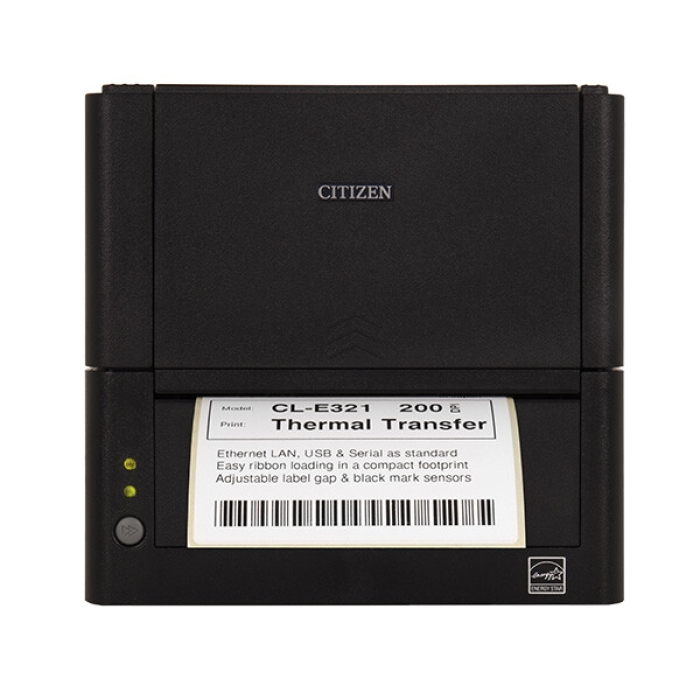 Citizen CL-E321 Printer; BC Cutter, LAN, USB, Serial, Black, EN Plug (тъмнейл - 3)