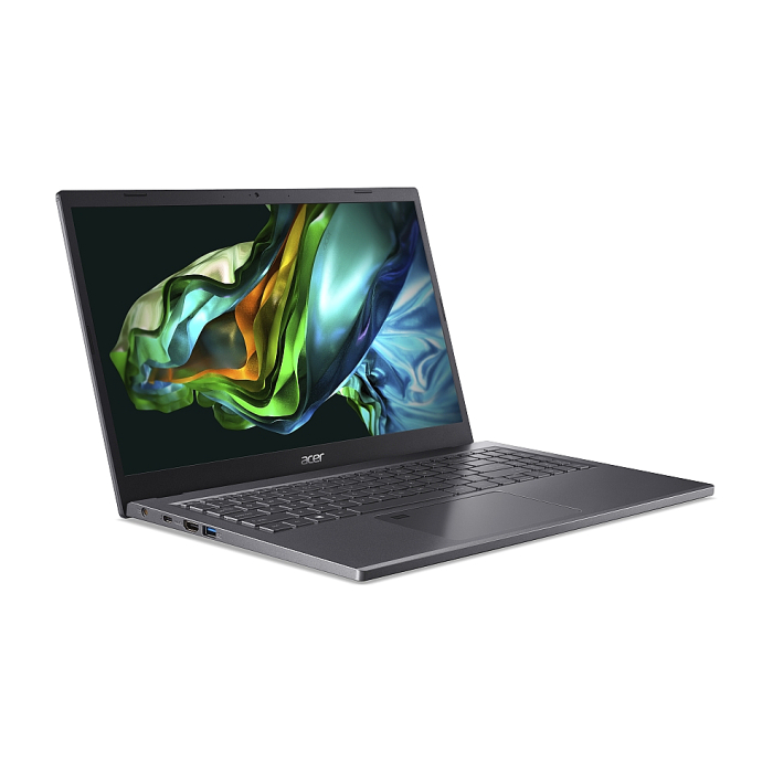 Acer Aspire 5, A515-58M-59XH, Intel Core i5-1335U (1.3GHz up to 4.60GHz, 12MB), 15.6" QHD (2560 x 1440) IPS SlimBezel, 16 GB DDR5, 512GB PCIe NVMe SSD, Intel UMA, Wifi 802.11AX, BT, HD Cam, KB Backlight, Linux, Gray (тъмнейл - 1)