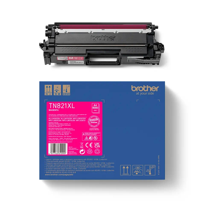 Brother TN-821XLM Magenta Toner Cartridge High Yield (тъмнейл - 2)