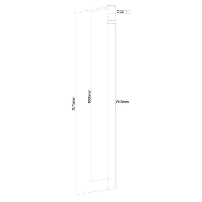 Neomounts by NewStar 100 cm extension pole for FPMA-C340BLACK (тъмнейл - 2)