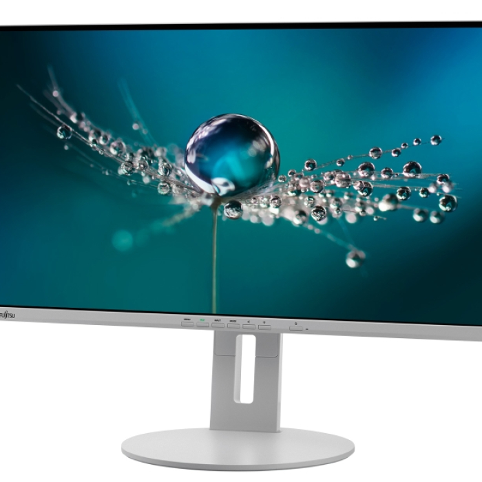 Fujitsu DISPLAY B27-9 TE QHD 27" UWide, LED, Business Line, IPS, 5ms, 1000:1, 350 cd/m2, 2560x1440 2K, 100% sRGB, 1xHDMI, 1xDP 1.2, 1x DualLink DVI, USB, 6-in-1 stand, Sp.2x2W, HAdj.150mm, Rotation 90°,Tilt angle -5°/+35°, Swivel angle 345°, Marble g на супер цена