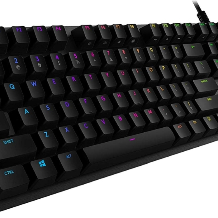 Logitech G512 Keyboard, GX Brown Tactile, Lightsync RGB, USB Passthrough Data/Power, Alumium Alloy, Game Mode, Black Carbon (тъмнейл - 1)