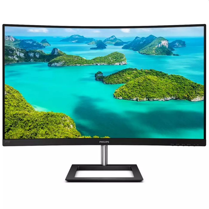 Philips 272E1CA 27" Curved 1500R WLED VA 1920x1080@75Hz, 4ms, 250cd/m2, 3000:1, Mega Infinity DCR, Low Blue Light, Tilt, D-SUB, HDMI, DP, Speakers, Black