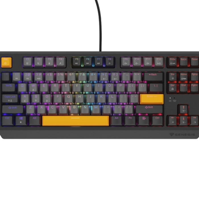 Genesis Gaming Keyboard Thor 230 TKL Anchor Gray Negative US RGB Mechanical Outemu Red на супер цена