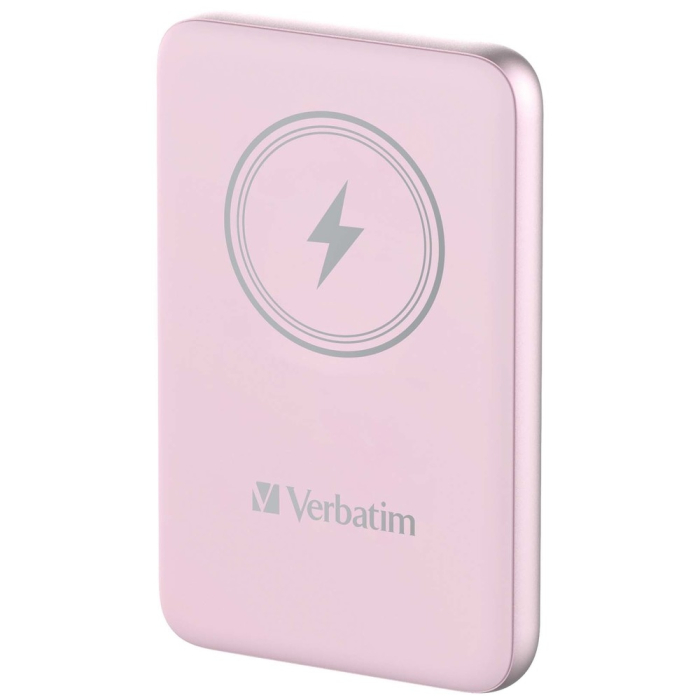 Verbatim MCP-10PK Power Pack 10000 mAh with UBS-C® PD 20W / Magnetic Wireless Charging 15W Pink (тъмнейл - 1)