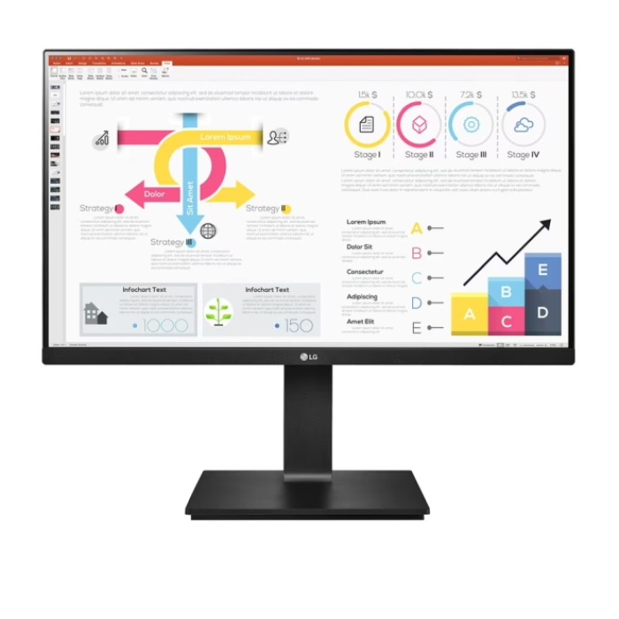 LG 24QP750P-B, 23.8" IPS, AG, 5ms, 2500:1, QHD 2560x1440, HDR10, sRBG 99%, AMD FreeSync, Reader Mode, USB Type-C, HDMI, DisplayPort, Height Adjustable, Tilt, Swivel, Headphone Out, Black на супер цена