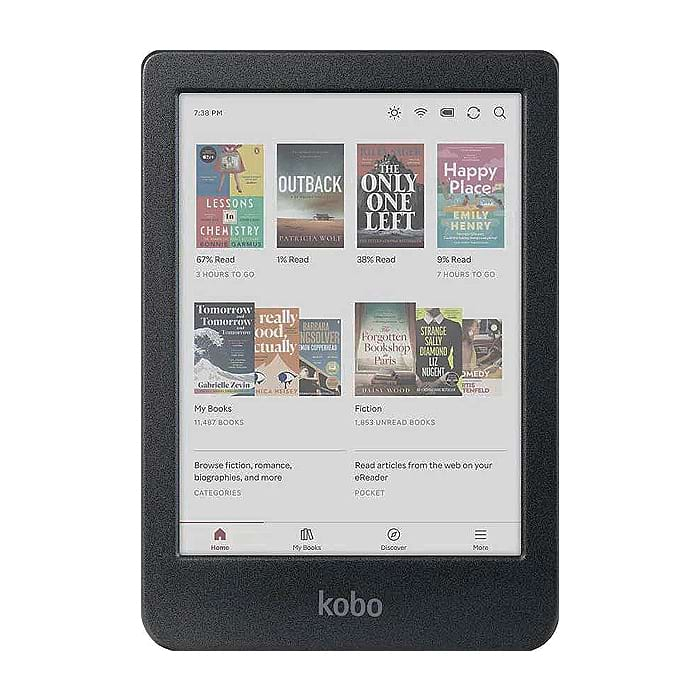 Kobo Clara Colour e-Book Reader, E Ink Kaleido touch screen 6 inch colour, 1448 x 1072 pixels, 16 GB, 1000 MHz/512 MB, 1 x USB C, Greutate 0.172 kg, Wireless Da, Comfort Light, 12 different fonts and over 50 font styles, Black на супер цена