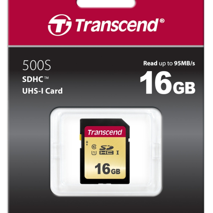 Transcend 16GB SD Card UHS-I U1, MLC (тъмнейл - 1)