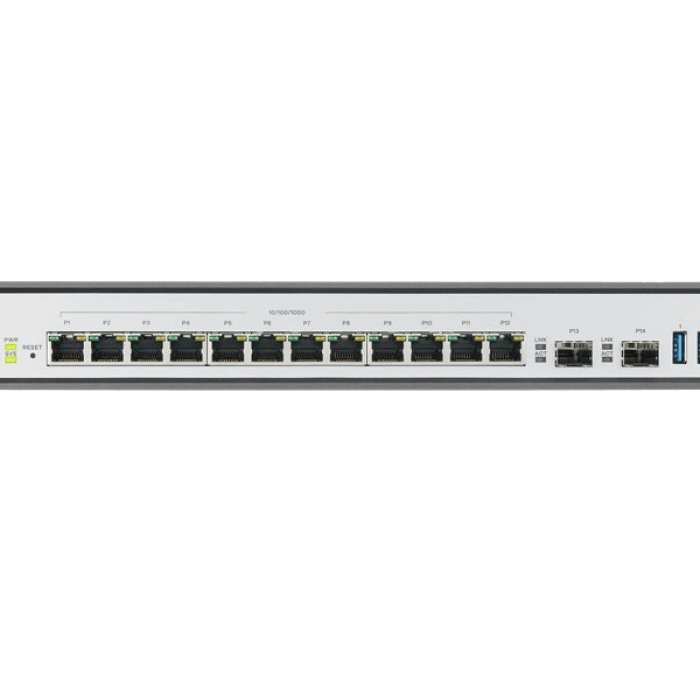 ZyXEL USG Flex Firewall 12 Gigabit user-definable ports, 2*SFP, 2* USB / 1 Yr UTM Bundle на супер цена