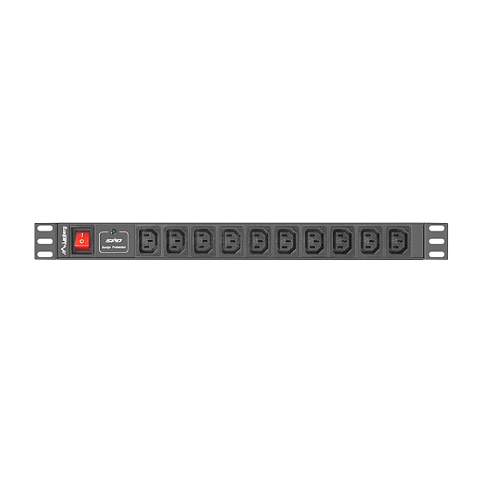 Lanberg power distribution unit (PDU) 19"1U 10A 10 SOCKETS 2M, black на супер цена