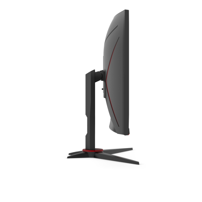 AOC C27G2E/BK, 27" Curved 1500R VA WLED, 1920x1080@165Hz, 4ms GtG, 1ms MPRT, 250cd m/2, 4000:1, DCR 80M:1, Adaptive Sync, FlickerFree, Low Blue Light, Tilt, D-SUB, 2xHDMI, DP (тъмнейл - 4)