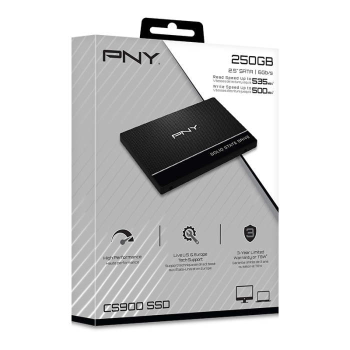 PNY CS900 2.5'' SATA III 250GB SSD (тъмнейл - 2)