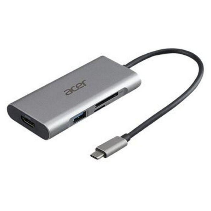 Acer 7in1 Type C dongle: 1 x HDMI, 3 x USB3.2, 1 x SD/TF, 1 x PD на супер цена