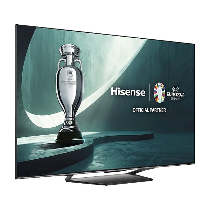 Hisense 55" U7NQ, 4K Ultra HD 3840x2160, ULED, FALD, Quantum Dot, 144Hz, IPS, HDR 10+, HLG, Dolby Vision IQ, Dolby Atmos, Smart TV, WiFi 5GHz, WiFi Direct, BT, Anyview Cast, 4xHDMI, 2xUSB, LAN, CI+, DVB-T2/C/S2, Black (тъмнейл - 2)