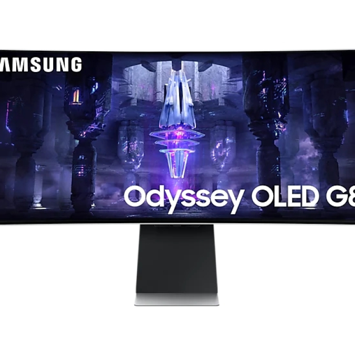 Samsung LS34BG850, 34'' CURVED OLED, 1800R, 175 Hz, 0.1 ms GTG, 21:9, 3440 x 1440, DisplayHDR True Black 400, 250 cd/m2, 1 000 000:1 Contrast, Mega DCR, FreeSync , Smart, 2xUSB C, Mini DP, Micro HDMI 2.1, Wi-Fi 5, BT 5.2, Speakers, 178°/178°, Si на супер цена