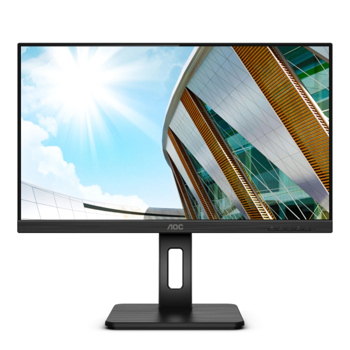 AOC Q24P2Q, 23.8" IPS WLED, 2560x1440@75Hz, 4ms GtG, 250cd m/2, 1000:1, DCR 50M:1, FlickerFree, Low Blue Light, 2Wx2, Tilt, Height Adjust, Pivot, Swivel, D-SUB, HDMI, DP, USB hub на супер цена