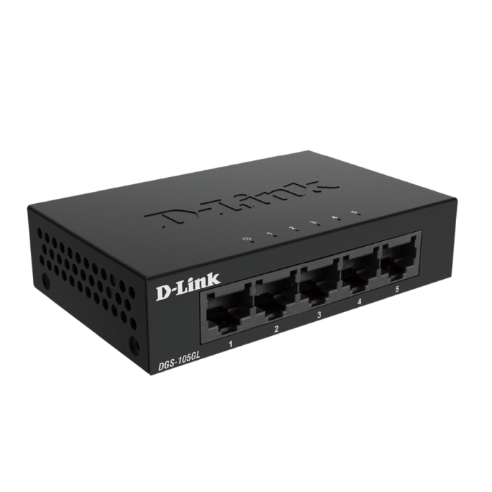 D-Link 5-Port Gigabit Ethernet Metal Housing Unmanaged Switch (тъмнейл - 1)