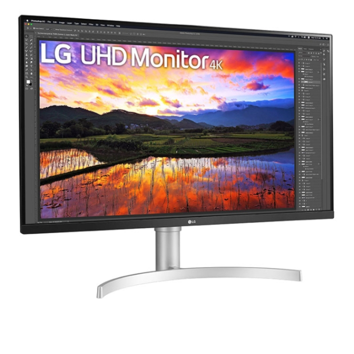 LG 32UN650-W, 31.5" UltraFine UHD LED AG, IPS, DCI-P3 95%, 5ms, 350 cd/m2, 1000:1, 3840x2160, HDR 10, HDMI, DisplayPort, Radeon FreeSync, Dynamic Action Sync, Headphone out, Height, Pivot, Tilt, PIP, Speaker, Black (тъмнейл - 2)