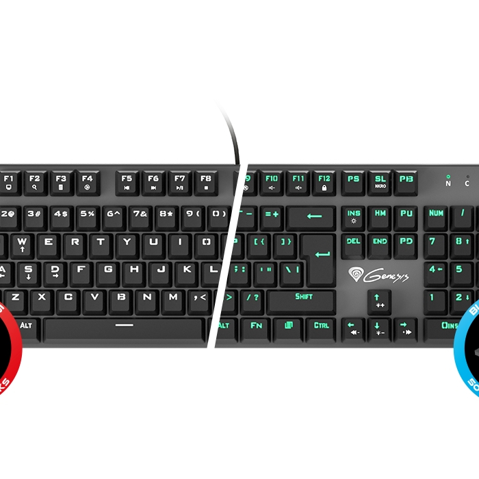 Genesis Mechanical Gaming Keyboard Thor 300 White Backlight Outemu Red Switch Us Layout на супер цена