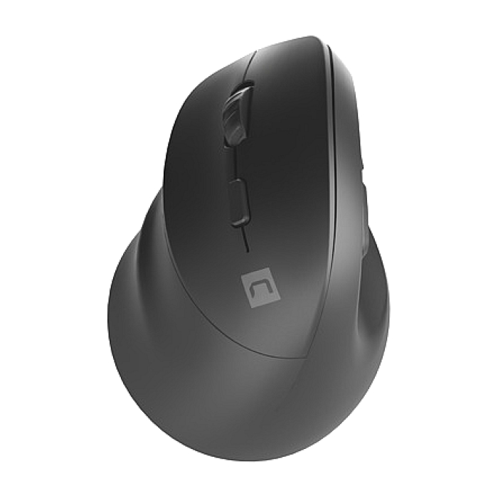 Natec Vertical Mouse Crake 2 BLUETOOTH 5.2 + 2.4GHZ BLACK 2400dpi, Left handed, black