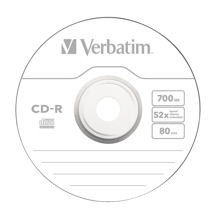 Verbatim CD-R 52X SC SINGLE WRAP 700MB EXTRA PROTECTION (тъмнейл - 1)