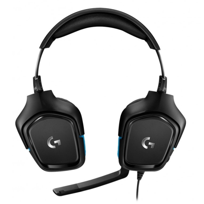 Logitech G432 Surround Headset, 50 mm Drivers, 7.1 DTS Headphone:X 2.0 Surround, Leather Ear Cushions, PC, Nintendo Switch, PS4, Xbox One, Black (тъмнейл - 3)